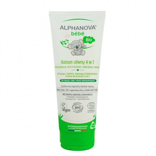 Alphanova Bebe, BIO liniment, hydratačný a čistiaci krém 4v1, 200ml