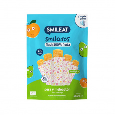 Smileat, BIO Ovocná zmrzlina na mrazenie, príchuť hruška a broskyňa Smilado, 50g