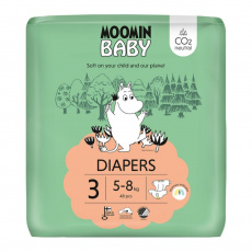 MOOMIN Baby, 3 MIDI plienky (5-8 kg), 48 ks. EKO