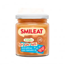 Smileat, BIO Dóza s bio kúskami cestovín s paradajkami, 230g