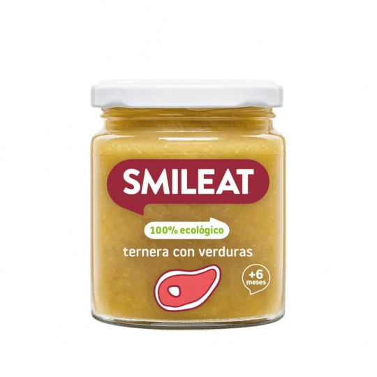 Smileat, BIO Dóza s bio teľacím mäsom a zeleninou, 230g