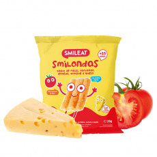 Smileat, BIO Smilondy, cícer, kukuričné a šošovicové chrumky, paradajka a syr, 25 g