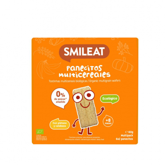 Smileat, BIO Knäckebrot s banánom a tekvicou, bez cukru, 60g