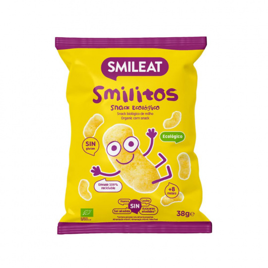 Smileat, BIO Smilitos, Bio kukuričný snack, 38g