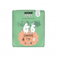 MOOMIN Baby, 4 plienky MAXI (7-14 kg), 42 ks. EKO