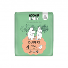 MOOMIN Baby, 4 plienky MAXI (7-14 kg), 42 ks. EKO