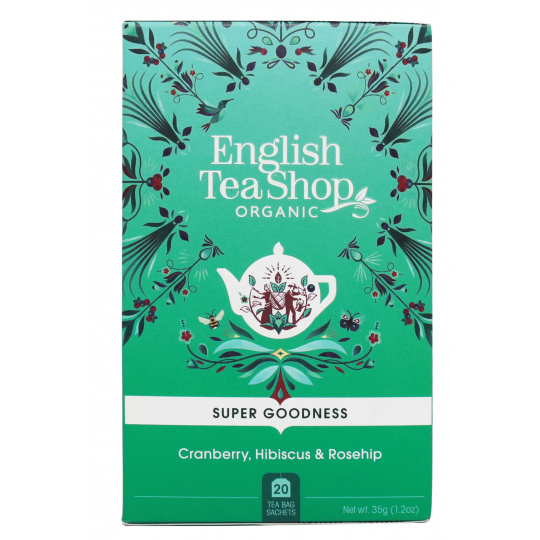 English Tea Shop, brusnicový čaj, ibištek a šípka 20 vrecúšok