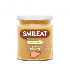 Smileat, BIO Dóza s bio kuracím mäsom a ryžou pre bábätká, 230g